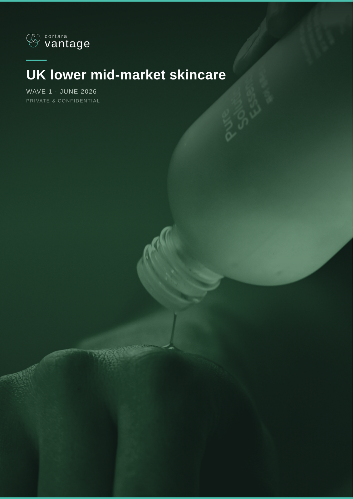 Vantage skincare teaser — front cover